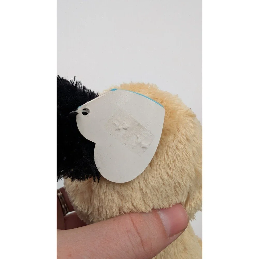 Ty Beanie Boos - PUGSLY Pug Dog (Original Purple Tag & Solid Eyes) 6